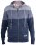 D555 Columbus Cut And Sew Panelled Zip Through Hoody Blue - Sweaters & hoodies - Sweaters & Hoodies Grote Maten Heren