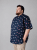 Kam Jeans 6068 Flamingo Short Sleeve Shirt Navy - Hemden - Overhemden Grote Maten Heren
