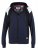 D555 Silverton Contrast Panneled Hoodie Navy - Sweaters & hoodies - Sweaters & Hoodies Grote Maten Heren