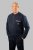 20 Nodi Long Pajamas in Stretch Fleece Cotton with Serafino Collar and Jacket with Pocket and Side Slits Navy - Pyjama's en Loungewear - Grote Maten Pyjama Heren