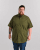 Motley Denim Zagreb Overhemd met korte mouw Donker khaki - Hemden - Overhemden Grote Maten Heren