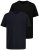 JP1880 711318 T-shirt met V-hals 2-pack Zwart - T-shirts - Grote Maten T-shirts Heren
