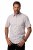 JP1880 Modern Fit Check Print Short Sleeve Shirt Grey - Hemden - Overhemden Grote Maten Heren