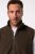 JP1880 Fleece Vest Stand-up Collar Brown - Jassen - Grote Maten Herenjassen