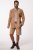 JP1880 Premium Goat Suede Staghorn Embroidery Shorts Leather Brown - JP1880 - JP1880 Grote Maten voor Heren
