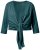 Ulla Popken 794514 Jersey bolero met knoop Petrol - Bolero's - 