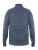 D555 Wilmington Zipper And Button Neck Sweater Blue - Sweaters & hoodies - Sweaters & Hoodies Grote Maten Heren