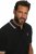 JP1880 802789 Poloshirt met witte contrastkraag Zwart - Polo shirts - Grote Maten Poloshirts Heren