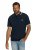 JP1880 802789 Poloshirt met witte contrastkraag Donkerblauw - Polo shirts - Grote Maten Poloshirts Heren