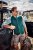 JP1880 Mottled Stretch Knit Stand-up Collar Vest Turquoise Blue - Feestkleding - Feestkleding – Vier in stijl en comfort