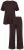 Ulla Popken 806944 Pyjama met korte mouwen Bruin - Pyjama's en Loungewear - 