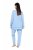 Ulla Popken 810592 Pyjama met kant Lichtblauw - Pyjama's en Loungewear - 