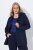 Ulla Popken 812754 Jersey blazer van punto di roma Donkerblauw - Blazers - Damesblazers in grote maten