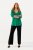 Ulla Popken 813306 Wijde pantalon met elastische taille Zwart - Stoffen broeken - Dames wijde broeken in grote maten