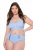 Ulla Popken 815268 Gestreepte slips Lichtblauw - Slips - 