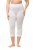 Ulla Popken 815580 3/4 panty legging met dijbescherming 80 den Wit - Panty's & sokken - 