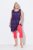 Ulla Popken 815580 3/4 panty legging met dijbescherming 80 den Lichtrood - Panty's & sokken - 