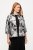 Ulla Popken 816673 Oversized jacquard blazer met driekwartmouwen Zwart - Blazers - Damesblazers in grote maten
