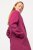 Ulla Popken 816744 Double-breasted jas met wollook Roze - Jassen - Grote maten dames jassen