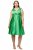 Ulla Popken 817135 A-lijn avondjurk met V-hals Groen - Avondjurken - Grote maten avondkleding