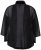 Ulla Popken 817211 Oversized chiffon jas met sjaalkraag Zwart - Jassen - Grote maten jassen voor dames