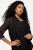 Ulla Popken 817211 Oversized chiffon jas met sjaalkraag Zwart - Jassen - Grote maten jassen voor dames