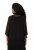Ulla Popken 817211 Oversized chiffon jas met sjaalkraag Zwart - Jassen - Grote maten jassen voor dames