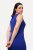 Ulla Popken 817591 Gebreide jurk met V-hals Blauw - Gebreide jurken - 