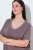 Ulla Popken 819289 Nachthemd met korte mouwen 2-pack Bruin - Nachthemden - 