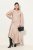 Ulla Popken 820341 Mouwloze satijnen jurk Taupe - Avondjurken - Grote maten avondkleding