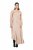 Ulla Popken 820341 Mouwloze satijnen jurk Taupe - Avondjurken - Grote maten avondkleding