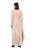 Ulla Popken 820341 Mouwloze satijnen jurk Taupe - Avondjurken - Grote maten avondkleding
