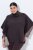 Ulla Popken 820620 Ponchotrui met col Mahoniebruin - Poncho's & capes - 