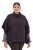 Ulla Popken 820620 Ponchotrui met col Mahoniebruin - Poncho's & capes - 