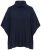 Ulla Popken 820620 Ponchotrui met col Donkerblauw - Poncho's & capes - 