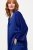 Ulla Popken 821110 Satijnen jurk met korte mouwen en V-hals Donkerblauw - Avondjurken - Grote maten avondkleding