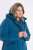 Ulla Popken 821495 Functionele jas Petrol - Jassen - Grote maten dames jassen