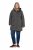 Ulla Popken 821737 Gewatteerde HYPRAR parka met capuchon Donkergrijs gemêleerd - Jassen - Grote maten jassen voor dames