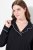 Ulla Popken 823030 Pyjama met overhemdkraag Zwart - Pyjama's en Loungewear - 