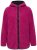 Ulla Popken 823371 Teddyjas met capuchon en doorgestikte zakken Fuchsia - Fleecekleding - 