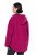 Ulla Popken 823371 Teddyjas met capuchon en doorgestikte zakken Fuchsia - Fleecekleding - 