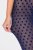 Ulla Popken 823383 Gestippelde panty legging Donkerblauw - Panty's & sokken - 