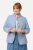 Ulla Popken 823538 Blazer van linnenmix met opstaande kraag Lichtblauw - Blazers - Damesblazers in grote maten