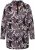 Ulla Popken 823967 Gebloemde jacquard blazer met driekwartmouwen Zwart - Blazers - Damesblazers in grote maten