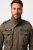 JP1880 Field Jacket with Badges Vintage Look TALL Moss Green - TALL jassen - Jassen in TALL-maten
