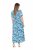 Ulla Popken 824966 Gebloemde blousejurk Donkerblauw - Blousejurken - 