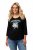 Ulla Popken Horticultural Graphic Floral Tee Black - Bedrukte T-shirts voor dames - 