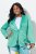 Ulla Popken 826161 Gestructureerde blazer Groen - Blazers - Damesblazers in grote maten