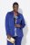 Ulla Popken 826161 Gestructureerde blazer met kleppen Donkerblauw - Blazers - Damesblazers in grote maten