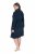Ulla Popken 826794 Badstof badjas Donkerblauw - Ochtendjassen & badjassen - 